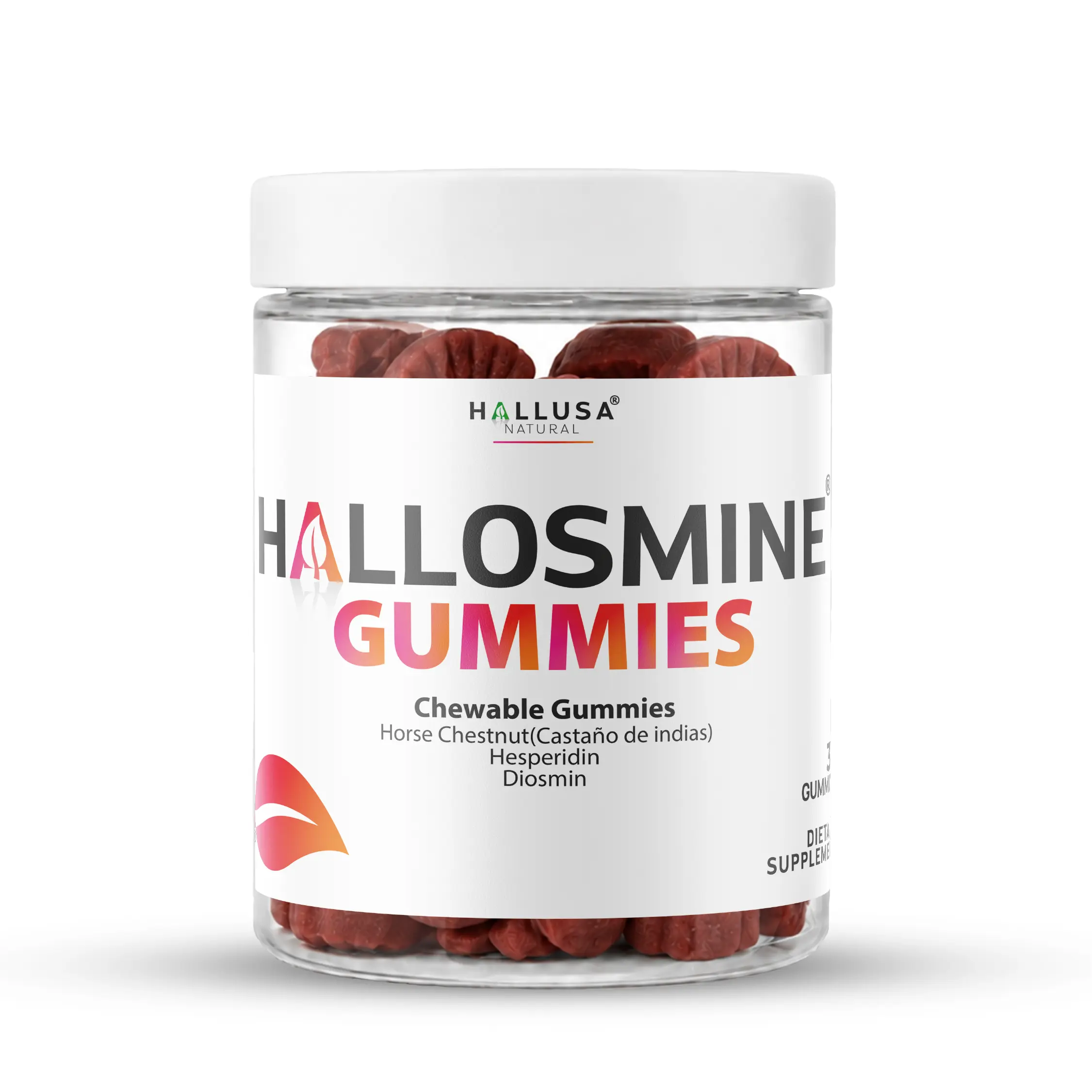 HALLOSMINE GUMMIES x 30 – Chewable Gummies with Diosmin, Hesperidin, Beet Root, Gotu Kola & Horse Chestnut – Hallusa Natural Supplement