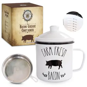 Bacon Grease Saver with Strainer