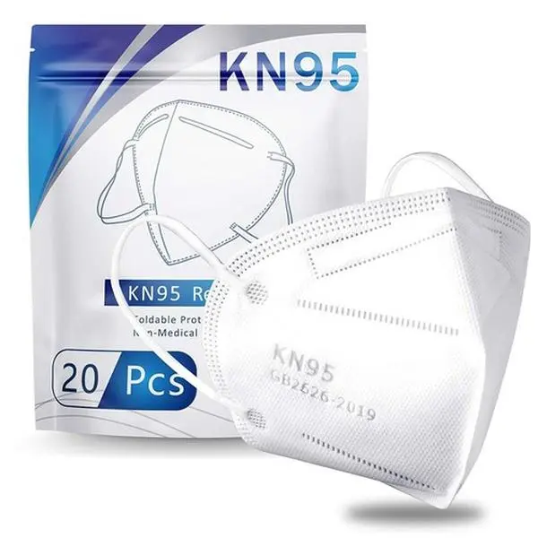 50 / 100 Pcs White KN95 Protective 5 Layer Disposable Face Mask Mouth Nose Cover Healthcare Protection