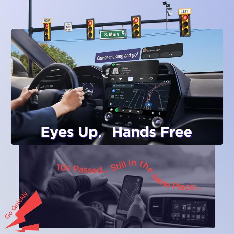 【Yurnlv】2026 Upgrade 3 in 1 AirPlay with wired toWireless Carplay Adapter,Only screen mirror forTiktok/YouTube, the car must has factory wired CarPlay