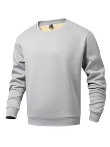 Men's Fleece Crewneck Sweatshirt for Winter, Thickened Warm Fitted T-Shirt, Plus Size Lamb Fleece Pullover for Casual Wear