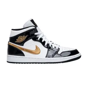 Air Jordan 1 Mid Patent SE 'Black Gold'