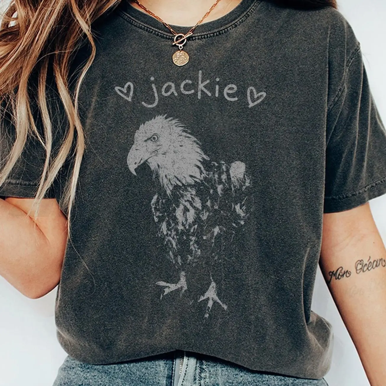 Vintage Jackie Eagle Shirt, Unisex Men & Women, Trendy Streatwear Gift, Cotton