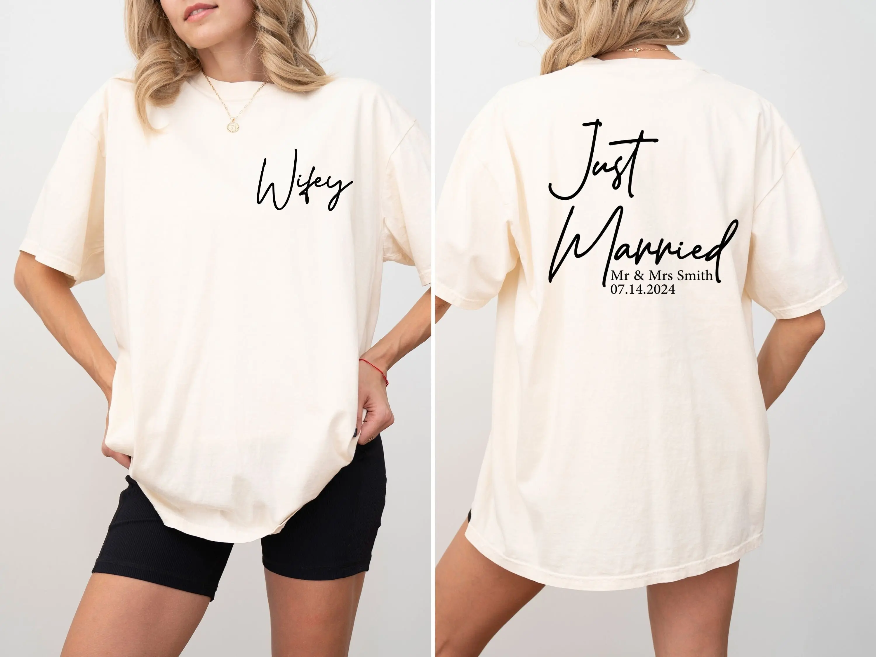Custom Just Married T shirt and Sweatshirt, Honeymoon Shirts for Couple, Honeymoon Gifts, Honeymoon Couple Matching Outfit, Newlywed Gifts