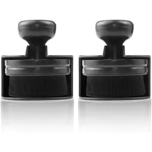 2 count  Tire Shine Applicator Brush, Auto Tire Detail Brush, Portable  Tire Brush with Seal Cover Design, High Density Soft Shine Applicator Brush, for Auto Detailing Cleaning