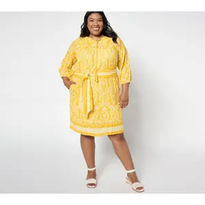 Studio Park x Amy Stran Tall Textured Cotton Dress with Belt