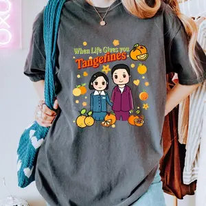 Cute Tangerine-Themed Unisex Tee T-shirt, Family, Korean Drama, Kdrama lover, Summer Outfits, When Life Gives You Tangerines, IU, Park bogum