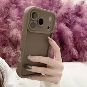 Apple iPhone 12–17 multi-color minimalist phone case, Tianyan tiered drop-proof protective cover