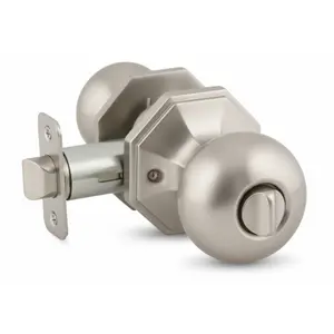 Stanton Privacy Door Knob, Satin Nickel