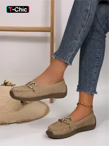 New Casual Fashion Flat Women's Shoes Versatile Comfortable Slip-On Women's Shoes Daily Commute Comfortable Women's Shoes Commuter Shoes Commuter Shoes Work