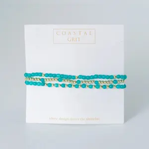 Coastal Grit Island Girl Aqua Waters Stack
