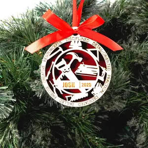 Personalized Carpenter Christmas Ornament – Gift for Carpenter, Woodworker, Builder, Handyman, Contractor Holiday Ornament