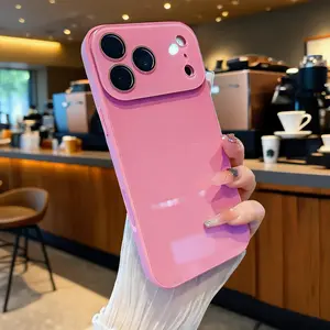 High-End Crystal Smartphone Casing - Soft Skin-Like Single-Color Handheld Cellphone Accessory, Elegant Protector Fit for iPhone17/16/15/14/13 Pro Max