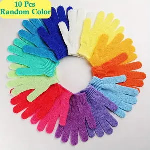 10Pcs Exfoliating gloves, body exfoliating agents, shower gloves, frosted gloves exfoliating, exfoliating body scrub gloves, women's shower accessories, exfoliating gloves, bathroom glove,Essential Bathroom Accessories for Smooth Skin