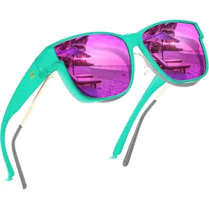 EyeconicFinds women's polarized sunglasses, Travel Accessory, Trendy Style, Provides UV Protection, Suitable for Driving, UV400 Protection, B0250, Lightweight and Stylish, Perfect for the Beach.