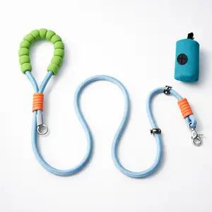 Anti Pull Dog Leash Dog Accessories with Storage Bag Locking Clip for Jogging Walking Fits Dog Harness and Dog Collars