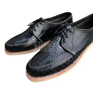 Mens Mexican Handmade Leather Sandals, Men Mexican Huaraches Mexicanos , Sandalias Piel para Hombre Mexico ,Huaraches CINTAS NEGROS/ Black