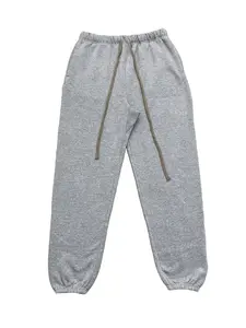 Men's FW24 Light Heather Gray Oversized Fleece Sweatpants, Loose Sports Jogger Pants, Comfy Soft Everyday Wear Pants, Loose Sports Pants, Jogger Sweatpants