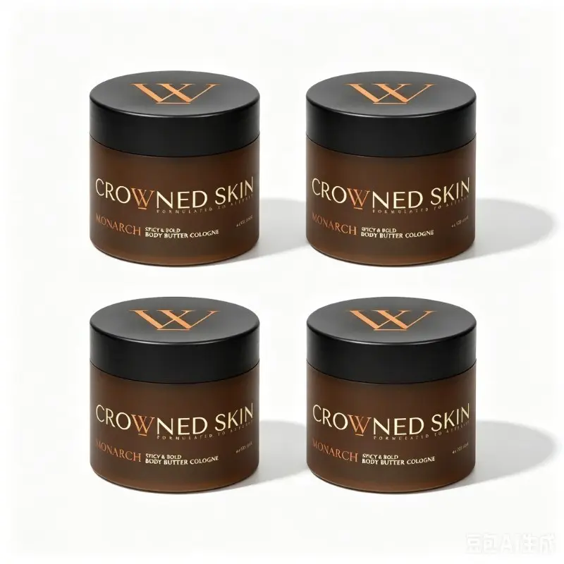 【Buy 2 Get 2 Free】4 Pack Crowned Skin Monarch Body Butter Cologne, Spicy & Bold Masculine Scent, Hydrating Long‑Lasting Fragrance Body Cream for Men, 4.4oz Each