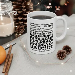 Jackie Harris "I'm Fine" Mug, Roseanne TV Show, 90s Sitcom Dark Humor Coffee Cup