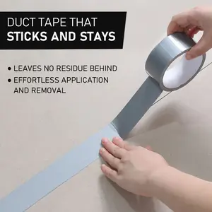 High viscosity waterproof silver gray tape 10 meters long - super strong adhesive cloth pipeline tape, carpet floor waterproof tape, suitable for repairing kitchen floor corners, pipeline protection tool
