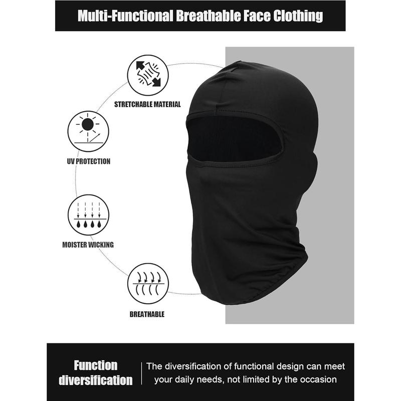 9/8/6 Piece Ski Mask Set - Balaclava Full Face Gaiter Masks for Men,Black,Muti-Color Breathable Hoods for Outdoor Sports Use,Hand Tools Kits
