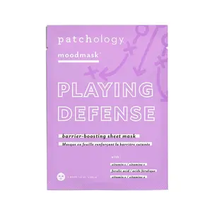 Patchology Playing Defense Moodmask – Barrier-Boosting 1 Sheet Mask with Vitamin C, Ferulic Acid, and Vitamin E for Radiant, Protected Skin skin care products face care  products