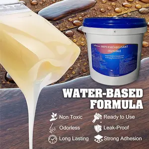 5kg Transparent Waterproof Adhesive - One Coat Stops Leaks, Invisible, Sun-Resistant, Easy Install, Long Lasting, Super Strong Penetration, Water-Based Formula, Non Toxic, Odorless, Leak-Proof, Long Lasting, Strong Adhesion