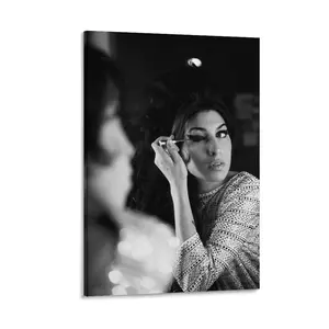 Amy Winehouse Poster,Black And White Fashion Photography Decor Print