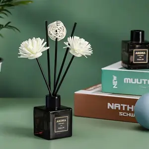 50ML Reed Diffuser with Sticks for Aromatherapy, Home Fragrance Diffuser for Bathroom, Bedroom, Living Room, Office Use