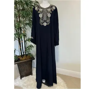 Women’s Navy Blue Jalabiya With Rhinestones NWOT