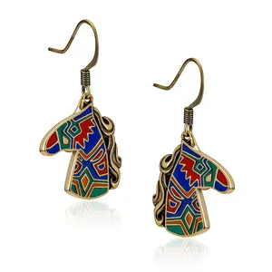 Wrangler Western Earrings Concho Dangling Retro Lightweight Jewelry for Women Cowgirl
