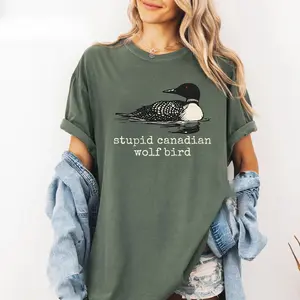 Comfort Colors Stupid Canadian Wolf Bird Shirt, Heated Rivalry Tee, Hockey Fan Shirt, Gay Sport Shirt, Team Spirit Graphic Design