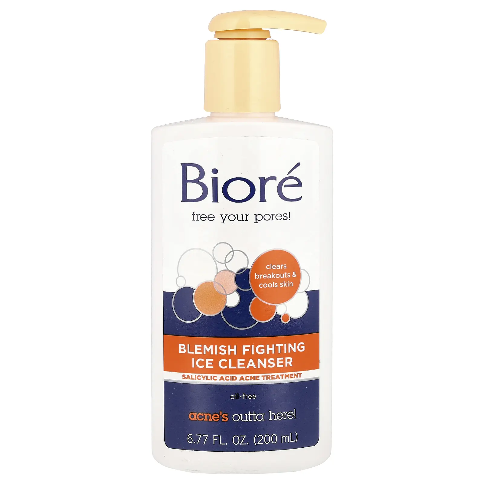 Biore Blemish Fighting Ice Cleanser, 6.77 fl oz (200 ml) | HSA/FSA Eligible