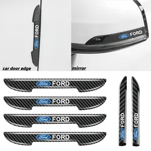 6-Pack Car Carbon Fiber Bumper Stickers, Door Edge Protection, Rearview Mirror Anti-Collision Pads, Car Door Trim Sticker, Fits Ford All Models, Car Decoration Accessories