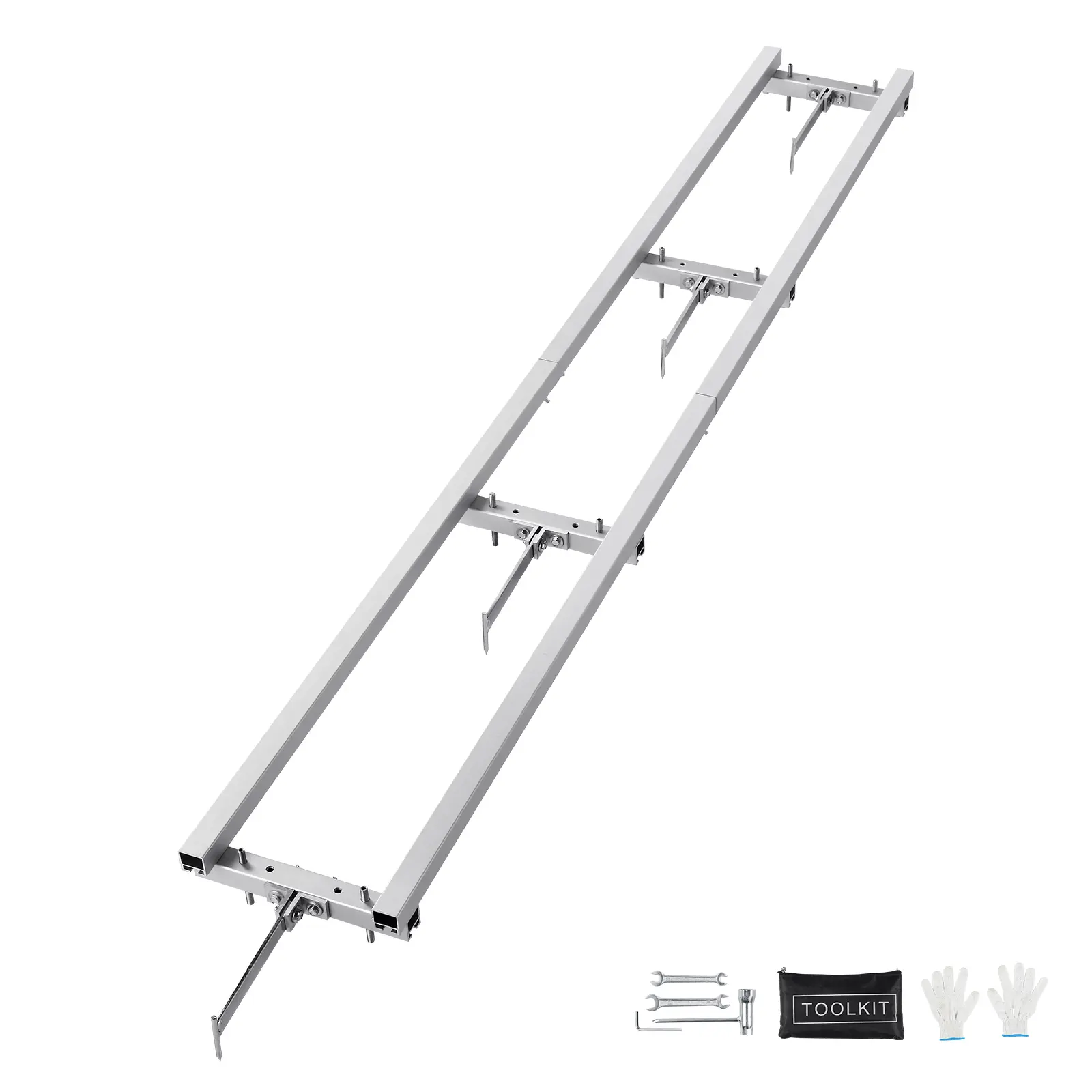 【summerfinds】VEVOR Rail Mill Guide System, 9 ft Milling Guide, 4 Crossbar Kits Chainsaw Mill Rail Guide, Aluminum Adjustable Saw Mill Rail System Work with Chainsaw Mills for Builders and Woodworkers