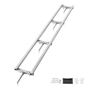 VEVOR Rail Mill Guide System, 9 ft Milling Guide, 4 Crossbar Kits Chainsaw Mill Rail Guide, Aluminum Adjustable Saw Mill Rail System Work with Chainsaw Mills for Builders and Woodworkers