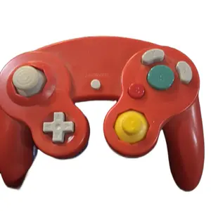 Gamecube Controller - Red Design with Dual Action Buttons, Includes Joy-Stick, Original Gameplay Interface