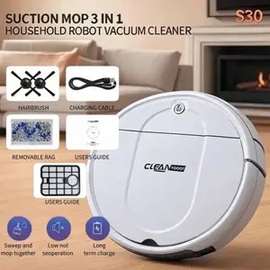 Three In One Vacuum Cleaner, Suitable For Floor Cleaning, Pet Hair Cleaning, Paper And Garbage Cleaning, Multi-Functional Robot Vacuum Cleaner, 1500Pa Suction, 150 Minute Battery Life, Powerful Cleaning Upgraded