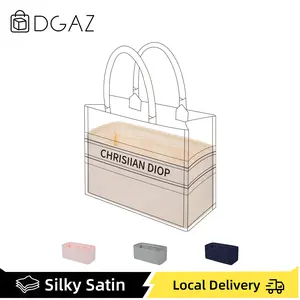 DGAZ Silk Purse Organizer Insert For Dior Book Tote mini/S/M/L，Silky Smooth Bag Organizer，Luxury Handbag & Tote Shape, Purse Accessories