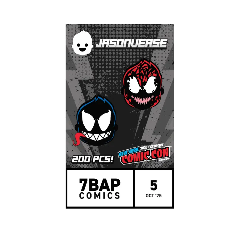 Jasonverse NYCC Venom and Carnage Collectible Pin Set - 7BAP Exclusive, Highly Collectible, Limited to 200pcs, Collectible Pins