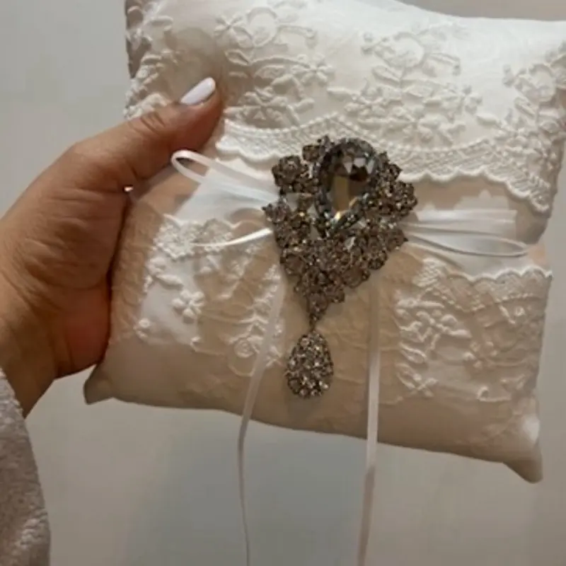 Wedding pillow ring bearer custom