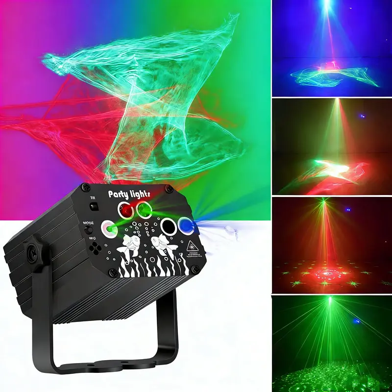 Party lights, DJ disco lights, Aurora Borealis + pattern effects, voiceactivated strobe stage lights and projectors, suitable for family banquets, parties, birthday decorations, clubs, dancing, camping, karaoke, holiday revelry, and atmosphere lights