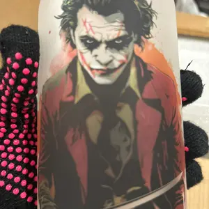 Joker sublimated glass can