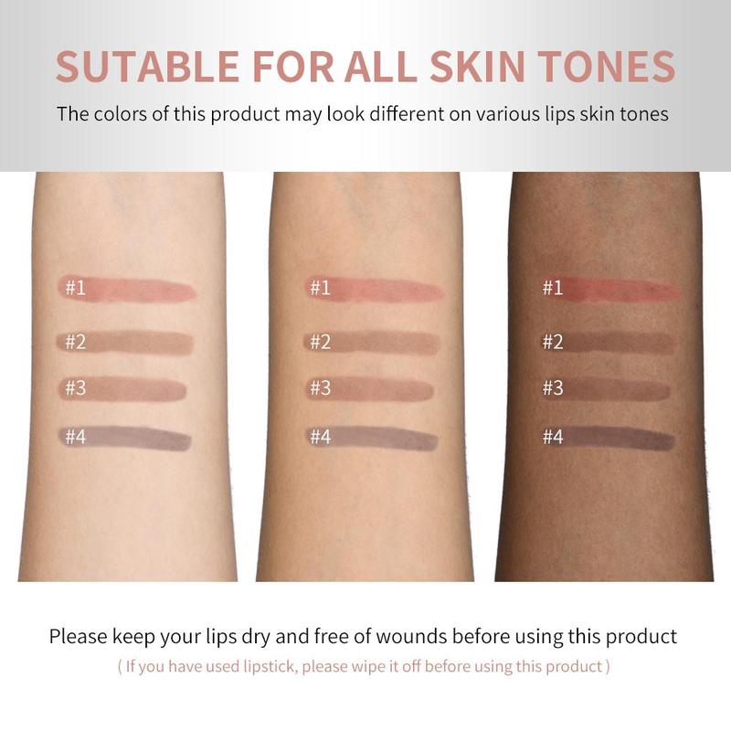 lakerain 1 Count/4 Counts Peel-off Liquid Lip Liner Lip Stain, Long-lasting Matte Peelable Lip Gloss, 4 Shades Available, Highly Pigmented, All-day Wear, Essential Lip Makeup Tools, Women's Cosmetics, Lip Makeup Products