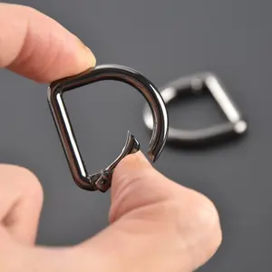 10pcs Transform Your Handbag By Adding A Spring-loaded D-ring Clasp, Allowing You To Open and Close The Bag Easily, Bags Hooks, Hanging Bag Buckle.D-shaped Accessories with Links and Hooks.