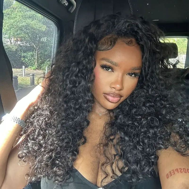 Vshow Indian Curly Human Hair Bundles Double Weft Curly Hair 1/3/4Pcs Full& Natural 100g Hair Bundles Defined Twist Curly 100% Human Hair Voluminous Hair