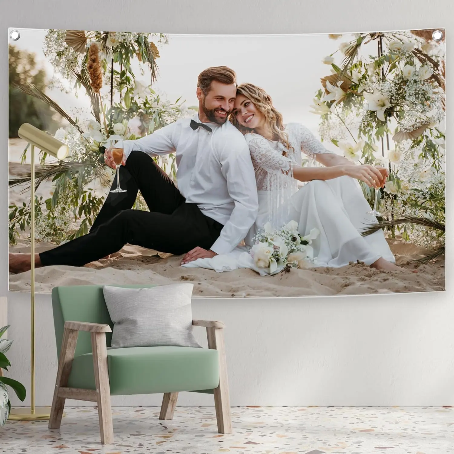 Personalized Custom Tapestry - Made in USA - Upload Your Own Image for a Unique Wall Hanging Backdrop, Perfect for Home & Living Room Decor, Bedroom Wall Art. Multiple sizes are available for selection. Decoration
