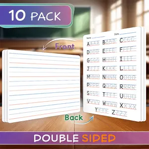 10 essential double-sided erasable letter practice whiteboards for the start of school season - classroom pen controlled learning tools to assist in writing enlightenment and pen control training for the start of school