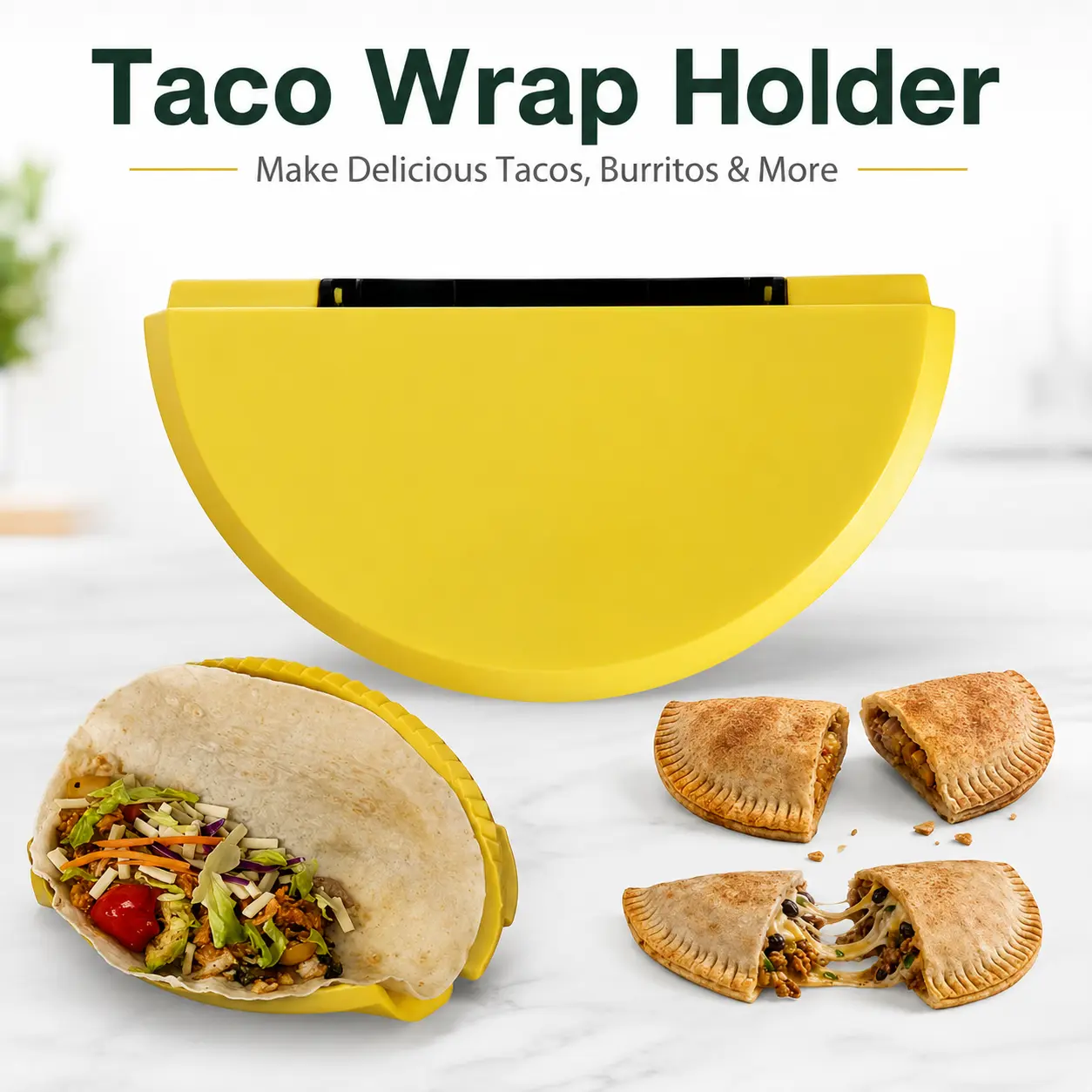 ONESHOW HOME 3-in-1 Compact Detachable Tortilla Sealer & Crimper, Fits 6/8/10 in Wraps, Tight Leak-Stop Seal, Ideal for Burritos/Tacos, Essential Homemade Mexican Food Kitchen Gadget with Easy Storage